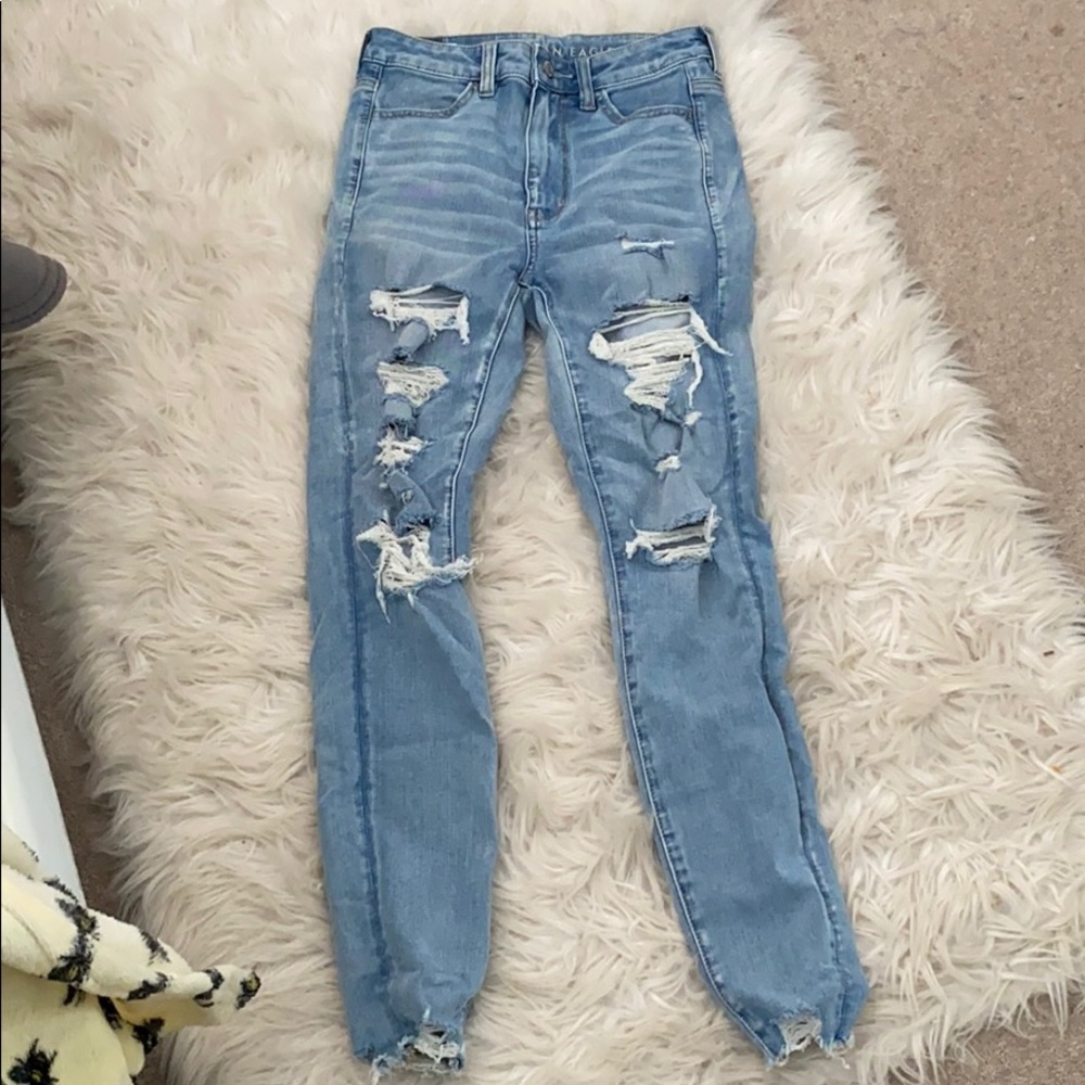 american eagle high rise skinny jeans